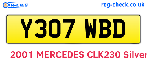 Y307WBD are the vehicle registration plates.