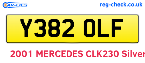 Y382OLF are the vehicle registration plates.