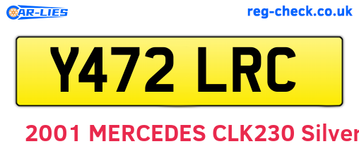 Y472LRC are the vehicle registration plates.