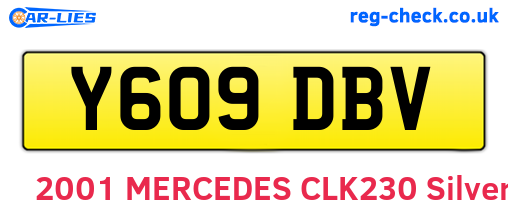 Y609DBV are the vehicle registration plates.
