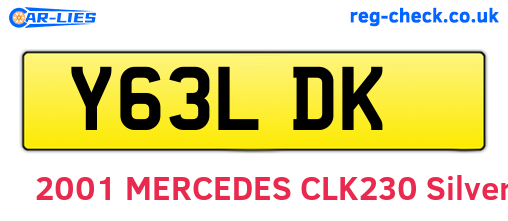 Y63LDK are the vehicle registration plates.