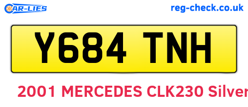 Y684TNH are the vehicle registration plates.