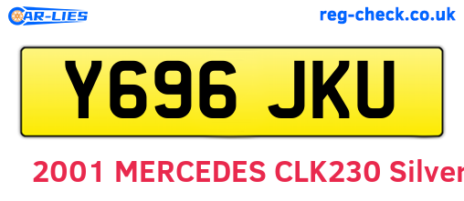 Y696JKU are the vehicle registration plates.