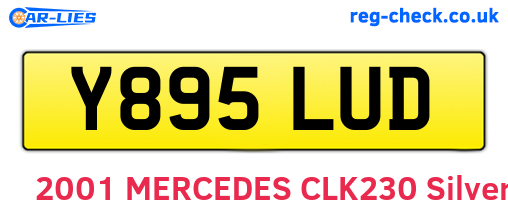 Y895LUD are the vehicle registration plates.