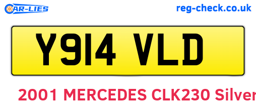Y914VLD are the vehicle registration plates.