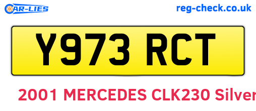 Y973RCT are the vehicle registration plates.