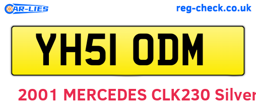 YH51ODM are the vehicle registration plates.