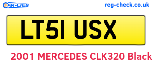 LT51USX are the vehicle registration plates.