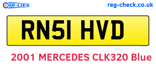 RN51HVD are the vehicle registration plates.