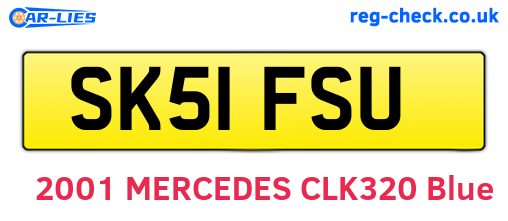 SK51FSU are the vehicle registration plates.