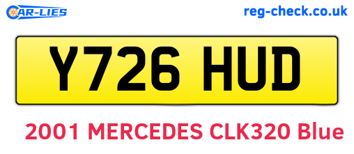 Y726HUD are the vehicle registration plates.