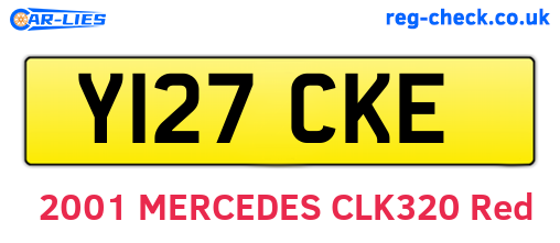 Y127CKE are the vehicle registration plates.