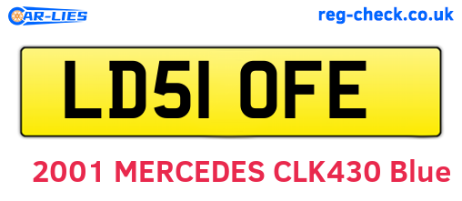 LD51OFE are the vehicle registration plates.