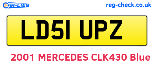 LD51UPZ are the vehicle registration plates.