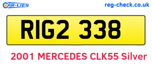 RIG2338 are the vehicle registration plates.