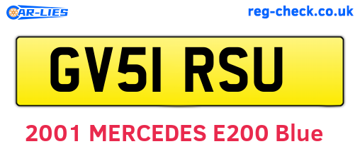 GV51RSU are the vehicle registration plates.