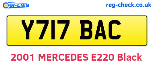 Y717BAC are the vehicle registration plates.