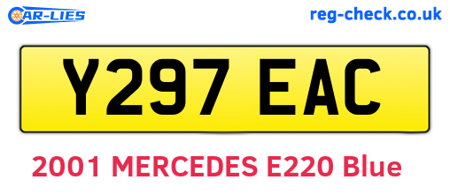Y297EAC are the vehicle registration plates.