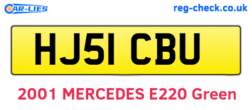 HJ51CBU are the vehicle registration plates.
