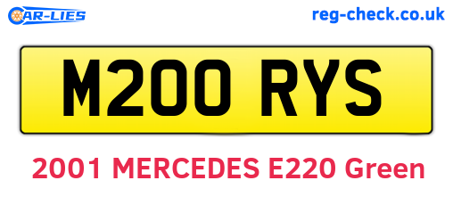 M200RYS are the vehicle registration plates.