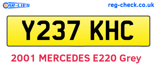 Y237KHC are the vehicle registration plates.