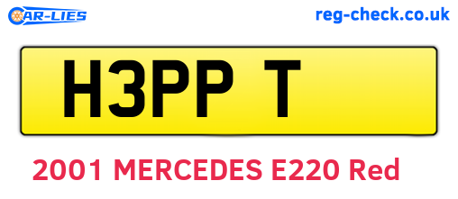 H3PPT are the vehicle registration plates.