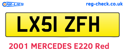 LX51ZFH are the vehicle registration plates.