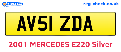 AV51ZDA are the vehicle registration plates.