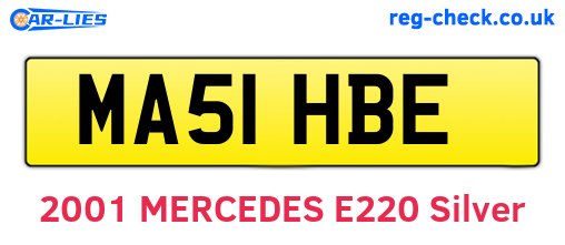 MA51HBE are the vehicle registration plates.