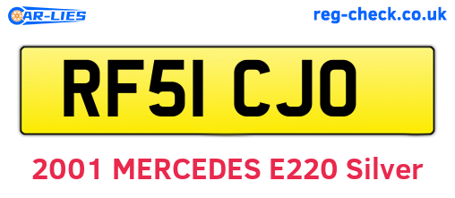 RF51CJO are the vehicle registration plates.