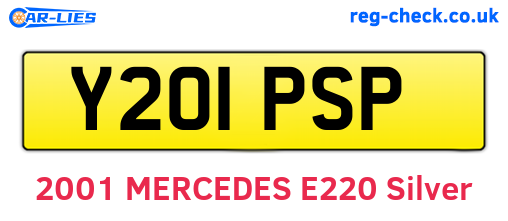 Y201PSP are the vehicle registration plates.