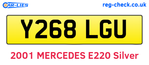 Y268LGU are the vehicle registration plates.