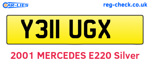 Y311UGX are the vehicle registration plates.