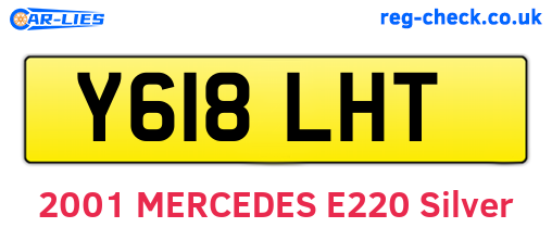 Y618LHT are the vehicle registration plates.