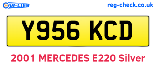 Y956KCD are the vehicle registration plates.