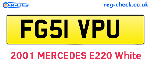 FG51VPU are the vehicle registration plates.