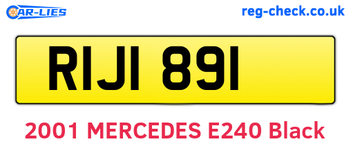 RIJ1891 are the vehicle registration plates.
