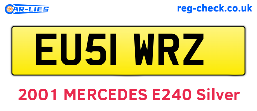 EU51WRZ are the vehicle registration plates.