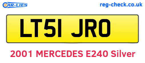 LT51JRO are the vehicle registration plates.