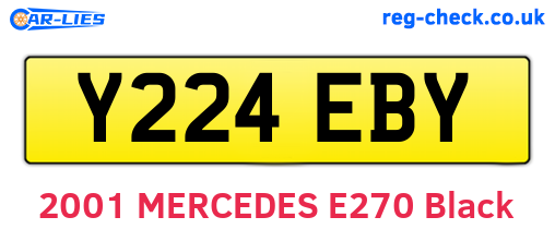 Y224EBY are the vehicle registration plates.