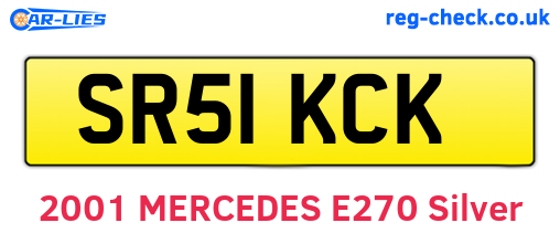 SR51KCK are the vehicle registration plates.