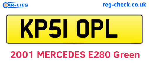 KP51OPL are the vehicle registration plates.