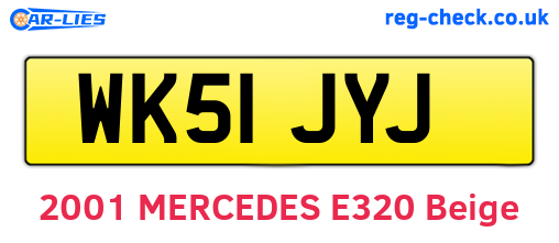 WK51JYJ are the vehicle registration plates.