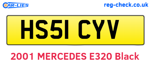 HS51CYV are the vehicle registration plates.