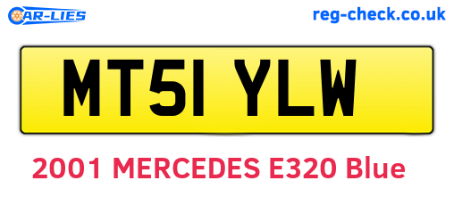 MT51YLW are the vehicle registration plates.
