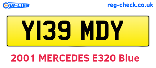 Y139MDY are the vehicle registration plates.