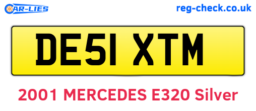 DE51XTM are the vehicle registration plates.