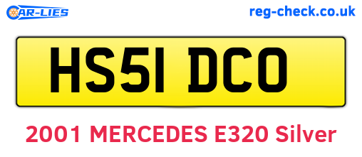HS51DCO are the vehicle registration plates.