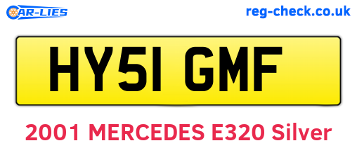 HY51GMF are the vehicle registration plates.