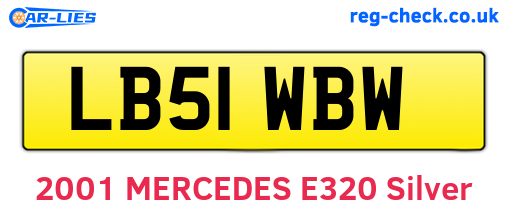 LB51WBW are the vehicle registration plates.